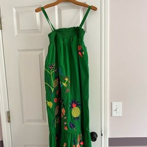 NEW w/out Anthropologie 60’s Mod Strapless Maxi Sundress w/ pockets